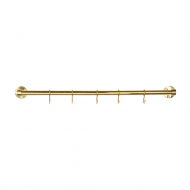 Kitchen Railing Aveny - 600mm - Complete - Polished Untreated Brass