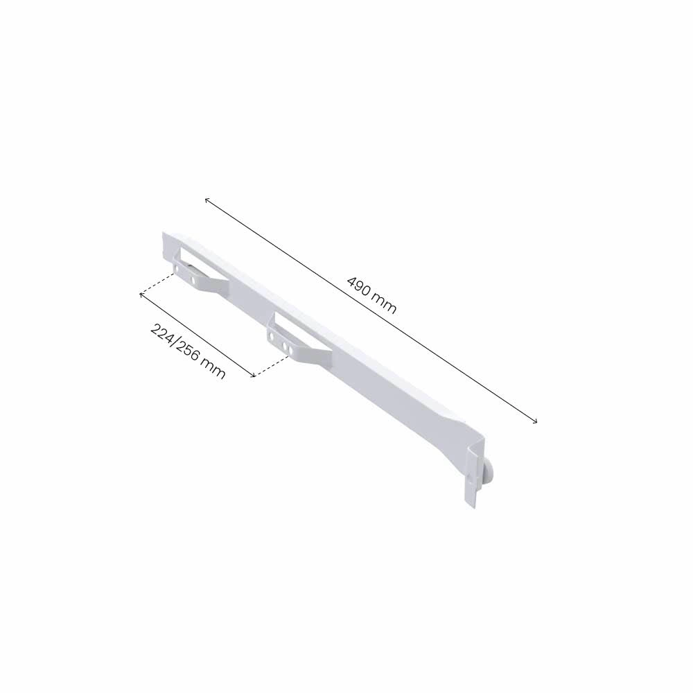 Roller Rail 500/16 - Right & Left - 224/256mm - White
