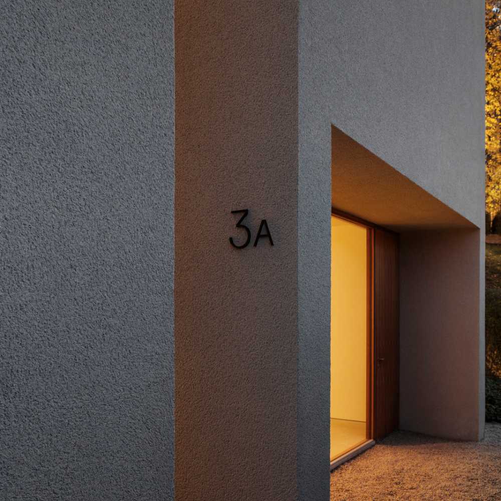 House Letter Contemporary - D - Black