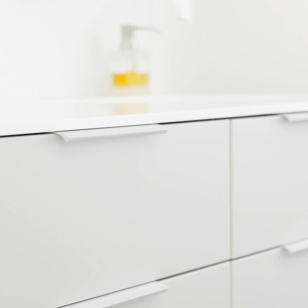 Profile handle Edge Straight - 350mm - White Lacquered