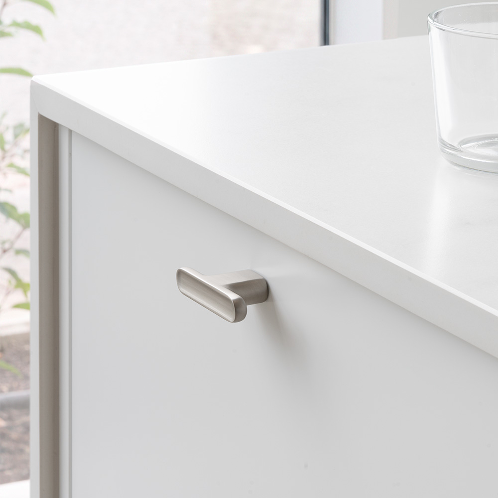 Cabinet Knob T Vibe Soft - Stainless Steel Look