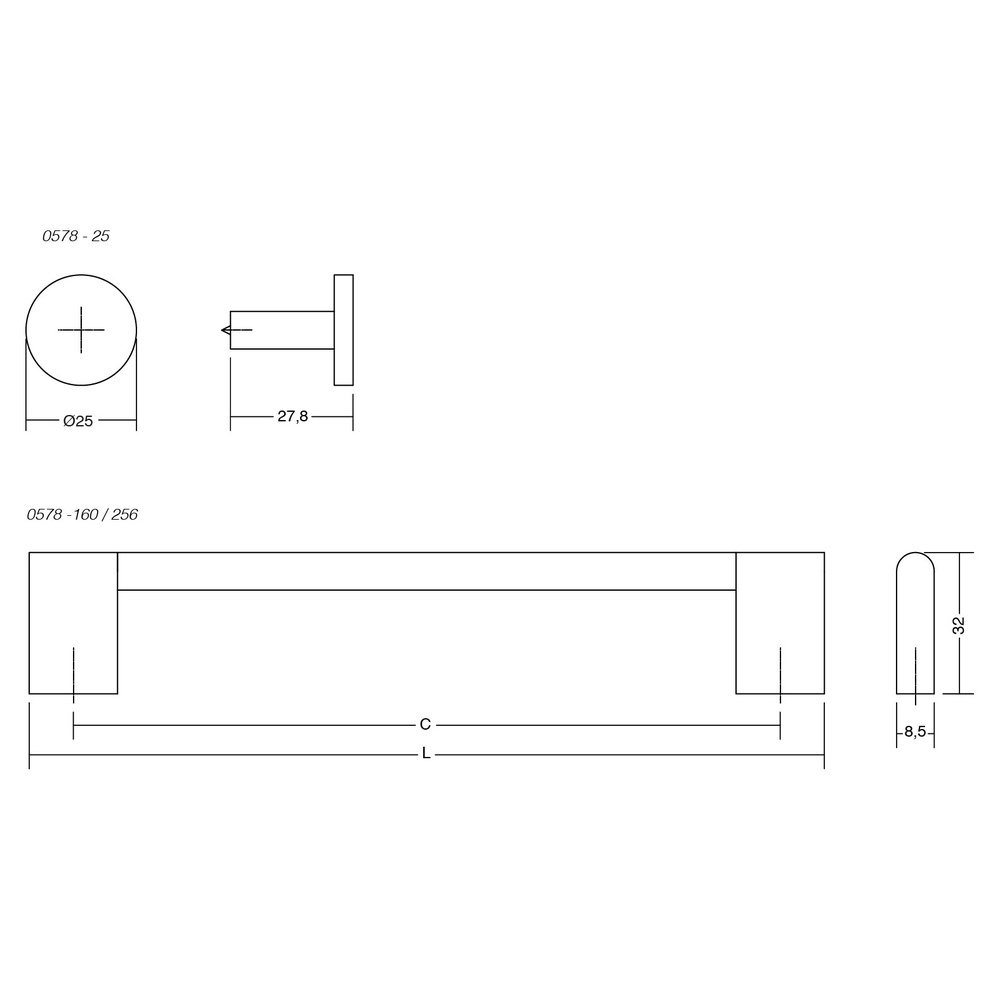 Handle Nexx - Brushed Bronze