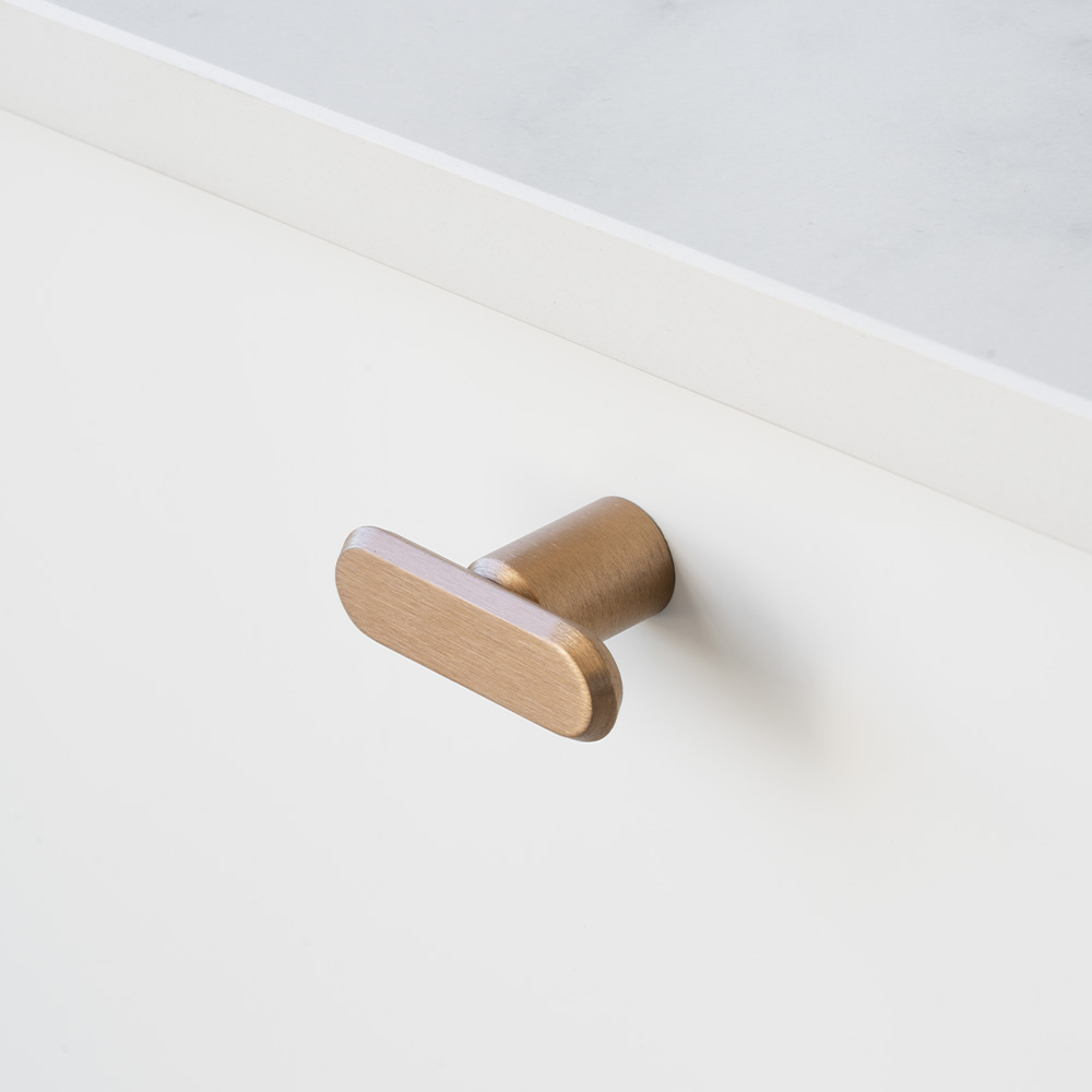 Knob T Fase - Dark Brushed Brass