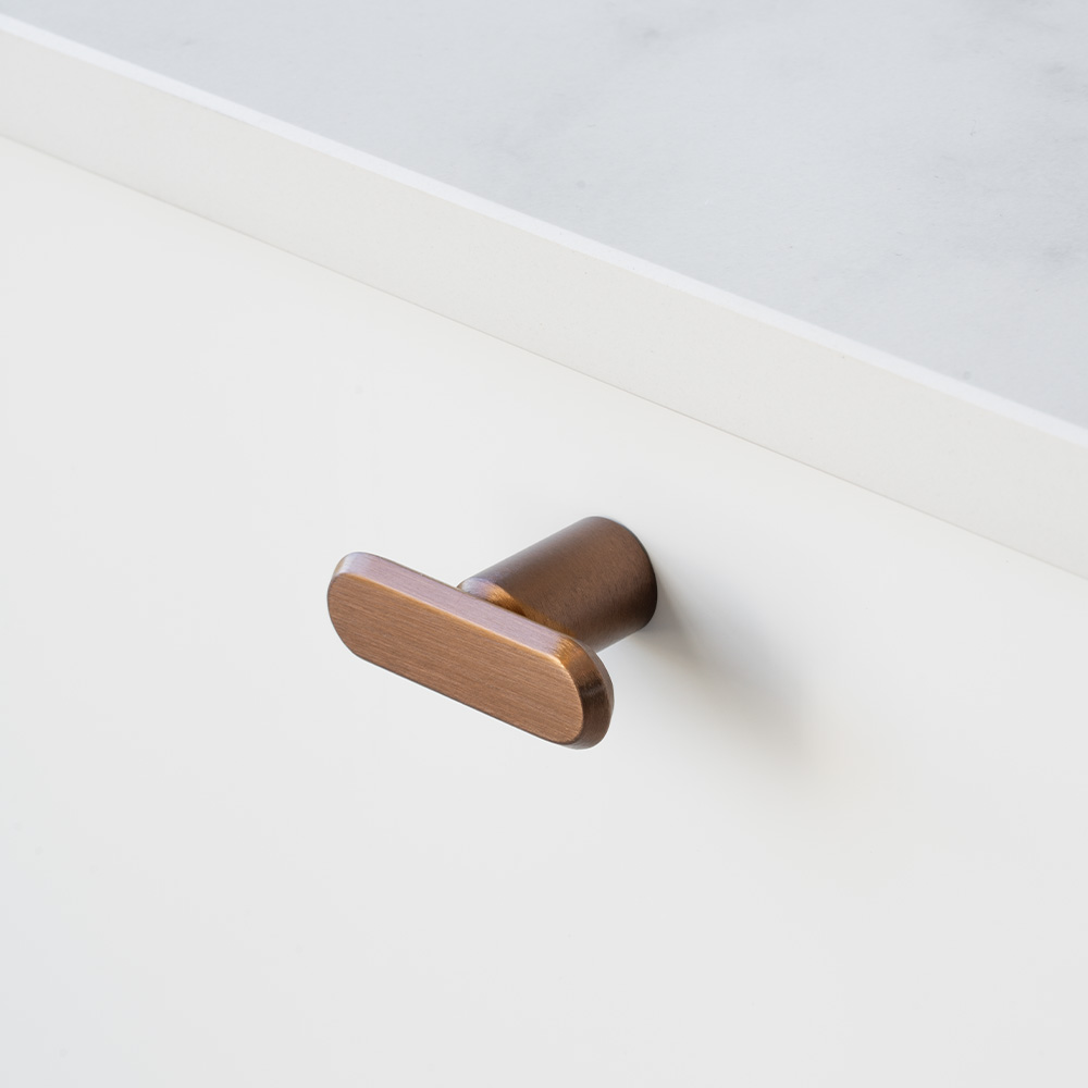 Knob T Fase - Brushed Bronze