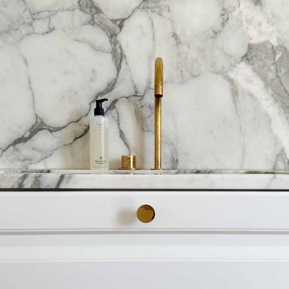 Cabinet Knob Dalby - Polished Untreated Brass