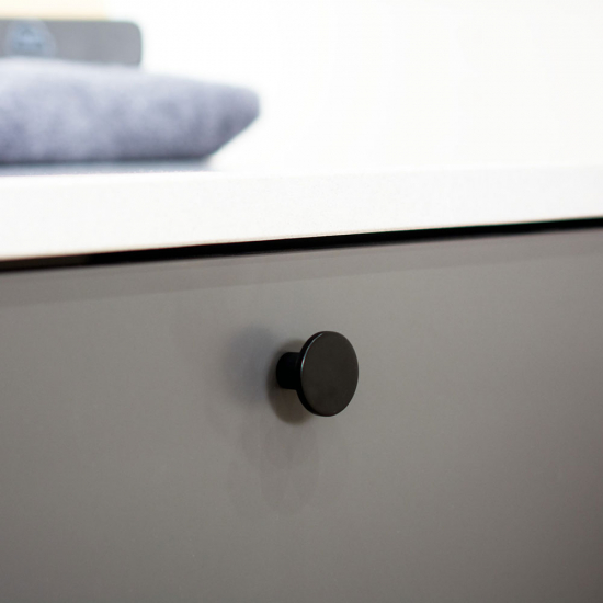 Cabinet Knob Como - Stainless Steel Finish