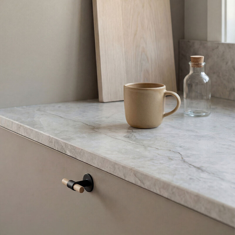 Cabinet Knob T Uniform - Oak/Matte Black