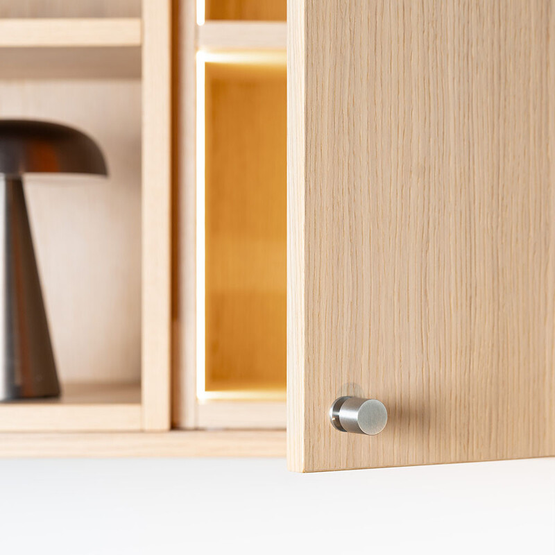 Cabinet Knob Solo - 21mm - Brushed Stainless