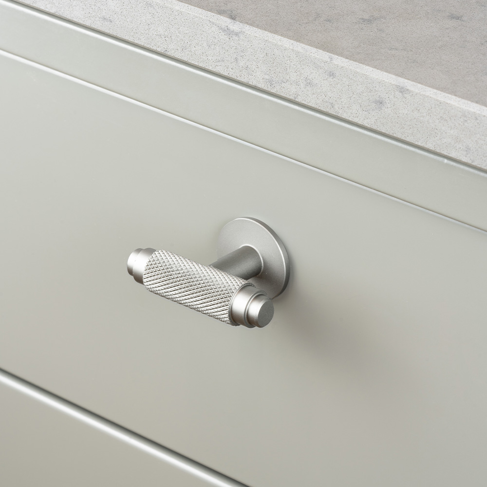 Cabinet Knob T Riff - Stainless Steel Look