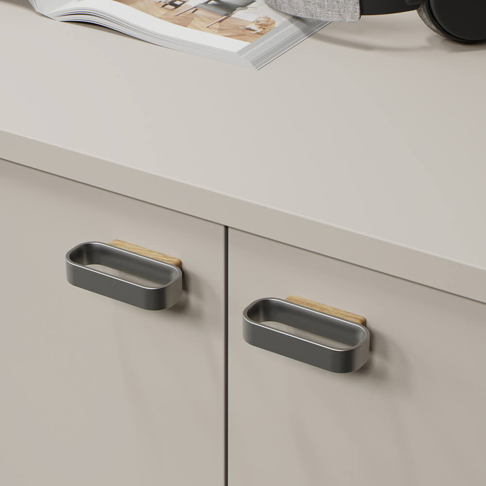 Handle Race - Oak/Stainless Steel Look