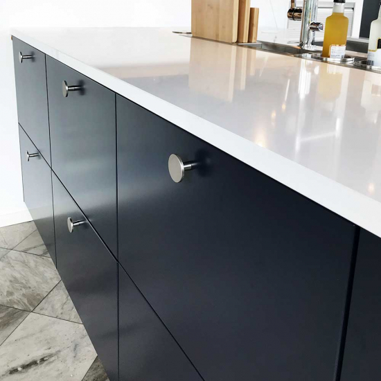 Cabinet Knob Plato - Stainless Steel Finish