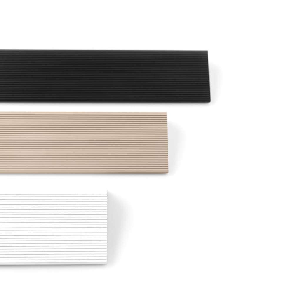 Edge Pull Handle Square Aqua - White