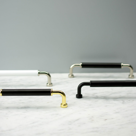 Handle Brohult M - 128mm - Nickel plated/White