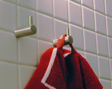 Single Hook Stay - Brushed Stainless Steel