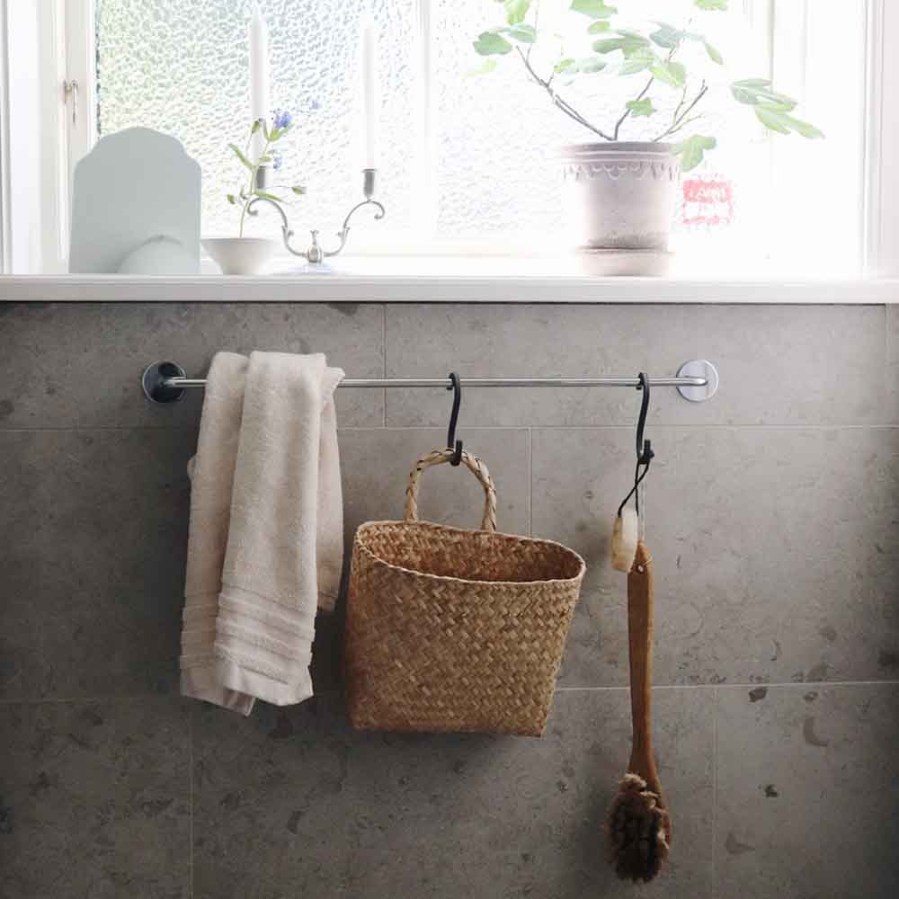 Base 100 Towel Rail - Brushed Stainless Steel