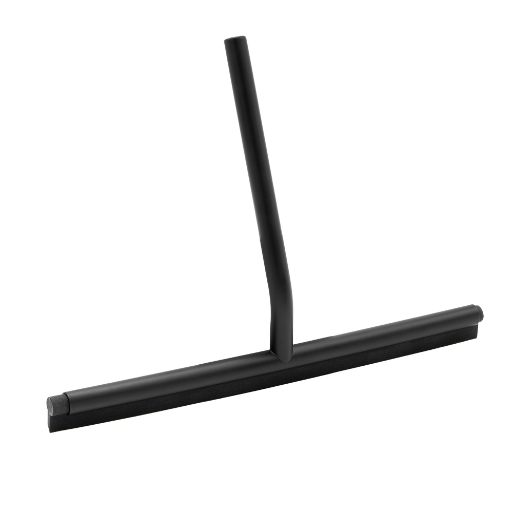 Shower Scraper With Holder Base - Matte Black