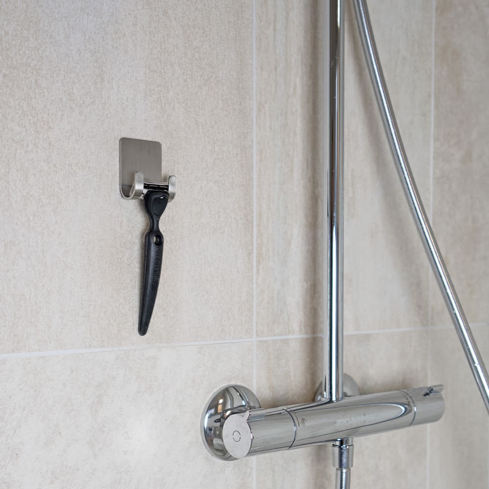 Razor Holder Base - Brushed Stainless Steel