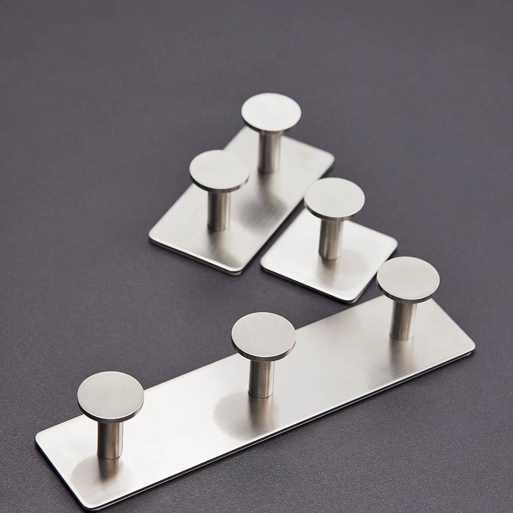 Self adhesive chrome hooks best sale