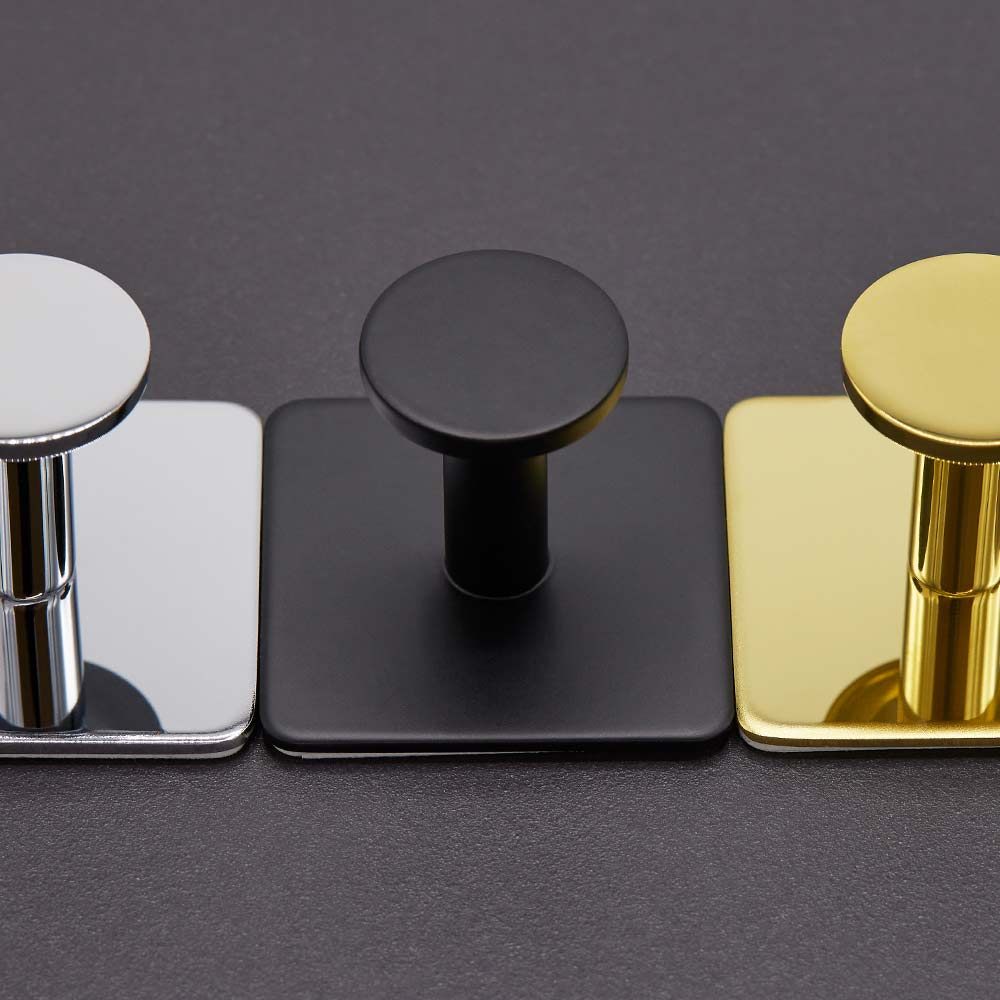 Towel Hook Base 210 3-Hook - Matte Black