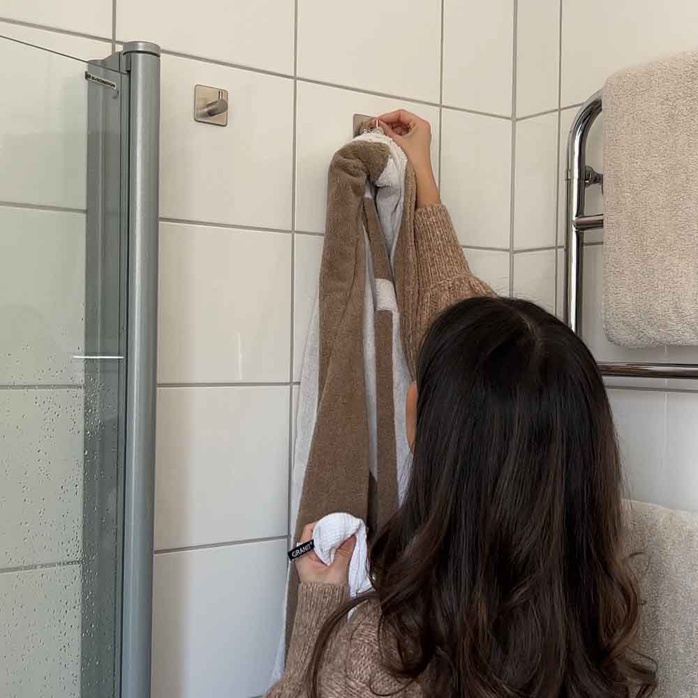 Towel Hook Base 220 1-Hook -  Brushed Stainless Steel Finish