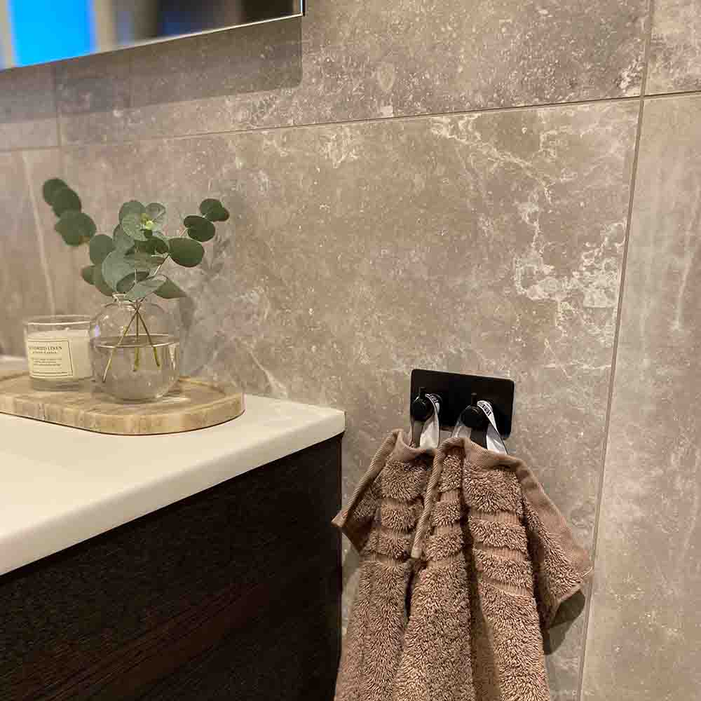 Towel Hook Base 220 2-Hook - Matte Black
