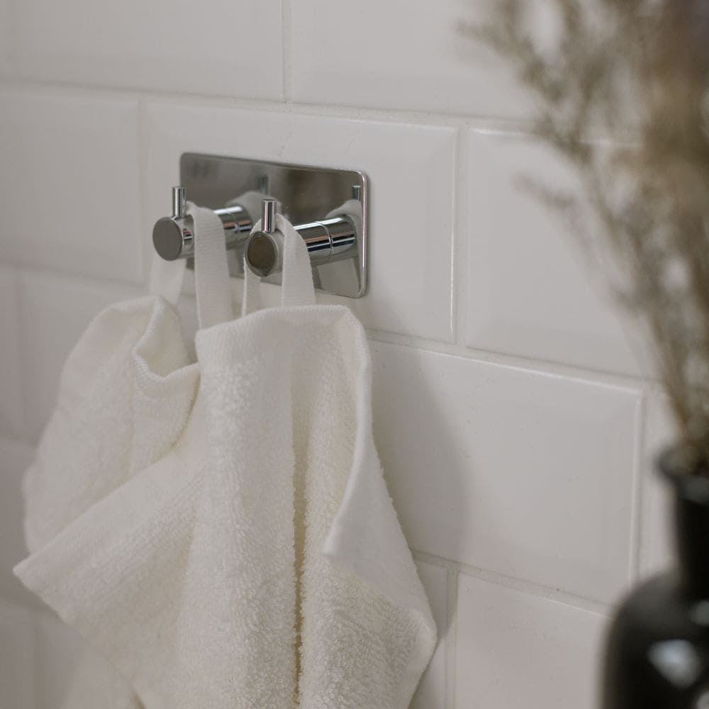 Towel Hook Base 220 2-Hook - Chrome