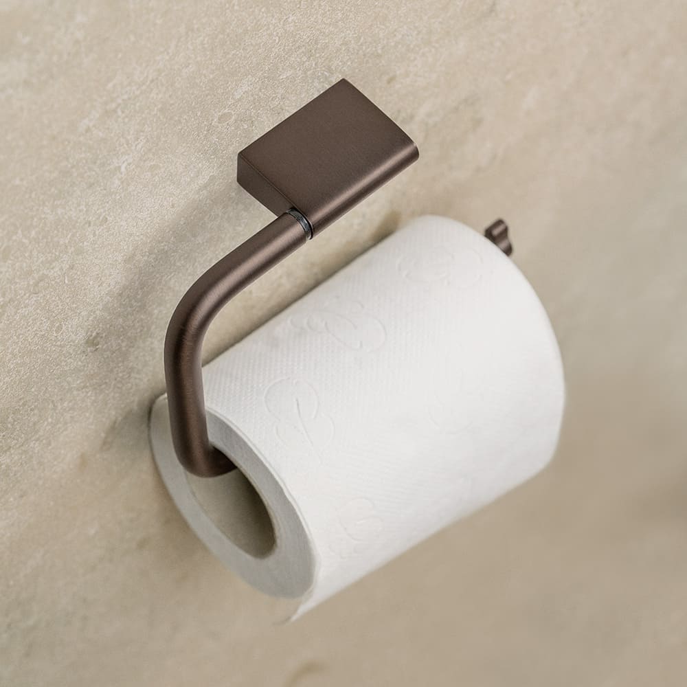 Toilet Roll Holder Flow - Burnished Brass