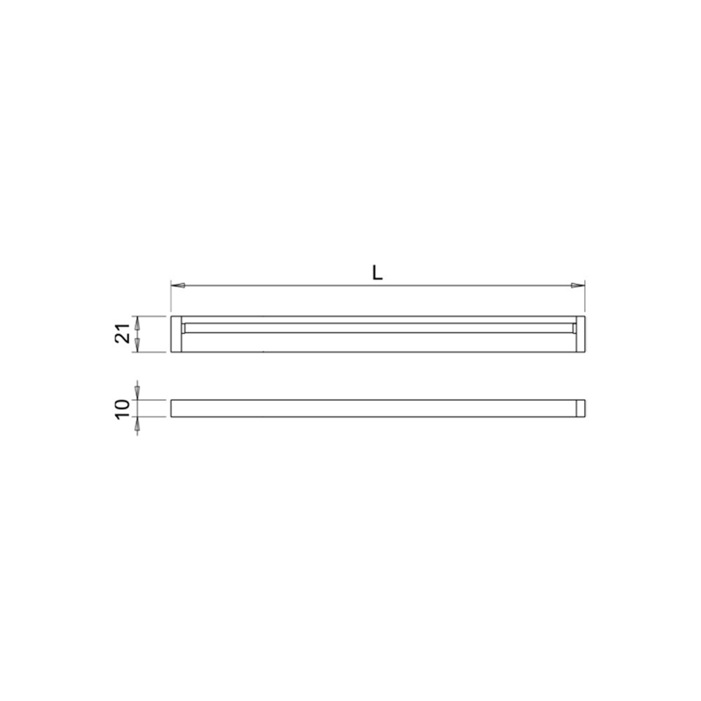 LED-Profile Blade - 2000mm - Matte Black