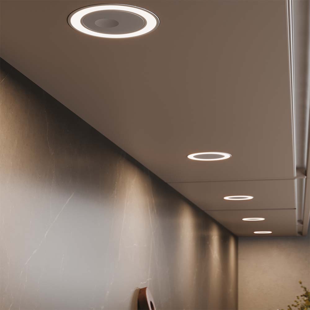 LED-Spot Holl D-M with lid - Stainless Steel Look