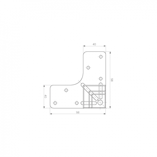 Furniture Leg 201 - 25X25 - Chrome
