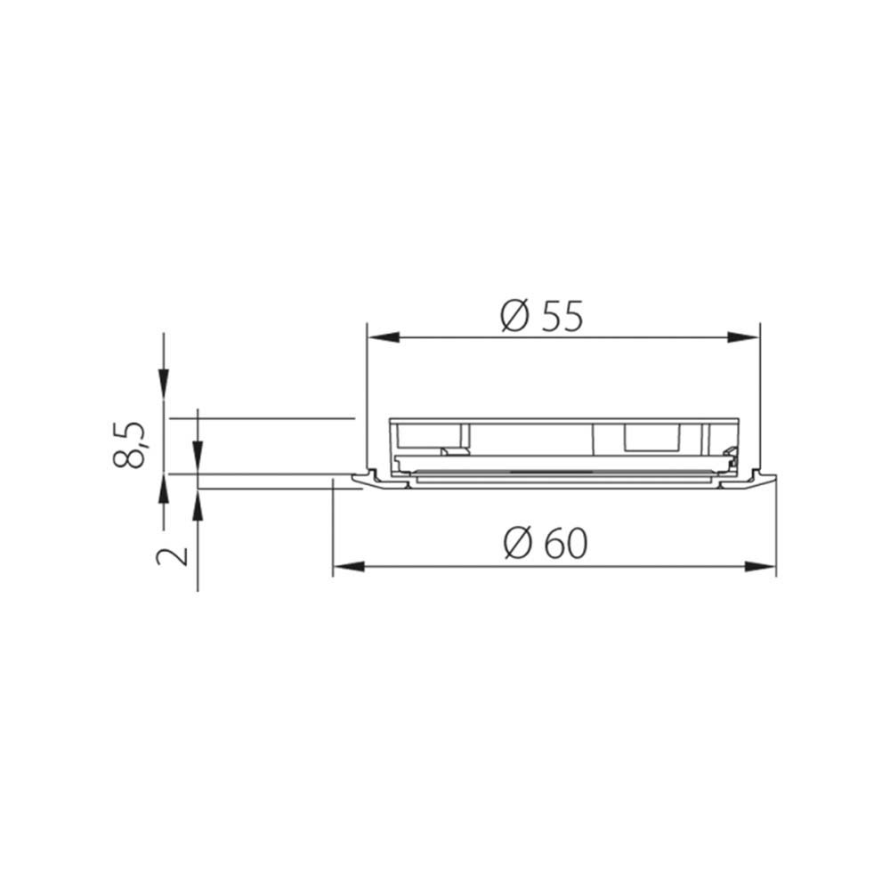 LED-Spot Stella Flat - Stainless Look