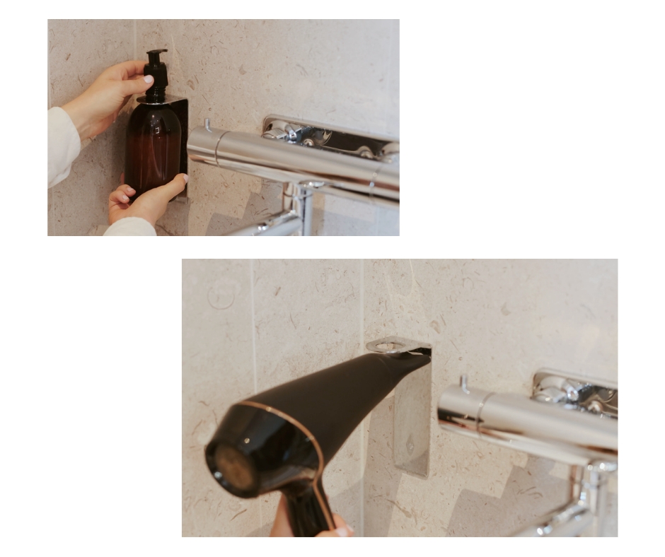Step 1 – Heat the adhesive with a hair dryer