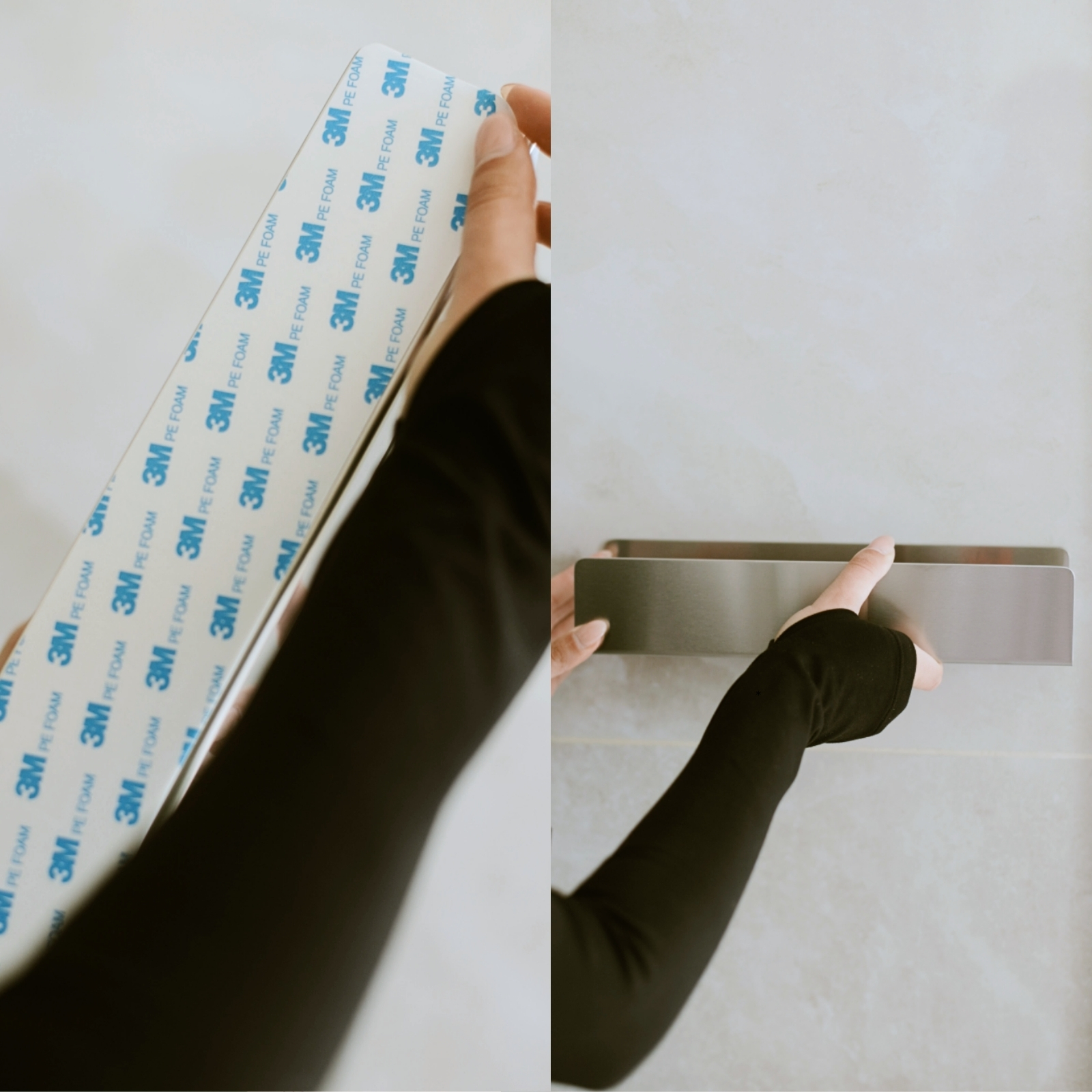 Installation of Self-Adhesive Bathroom Accessories
