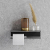 Toilet Roll Holder Hold - Black