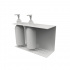 Soap pump holder Hold Double incl. Bottles - White