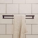 Towel Rail Hold - Double - Black