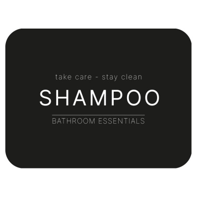 Adhesive Label - Shampoo - Matte Black in the group Bathroom Accessories / Show all bathroom accessories / Soap Bottle Holder & Soap at Beslag Online (10102-BO)