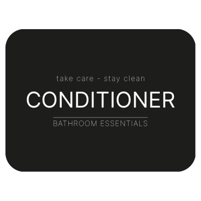 Adhesive Label - Conditioner - Matte Black in the group Bathroom Accessories / Show all bathroom accessories / Soap Bottle Holder & Soap at Beslag Online (10103-BO)