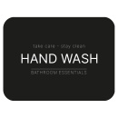Adhesive Label - Hand Wash - Matte Black