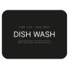 Adhesive Label - Dish Wash - Matte Black