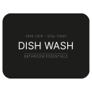 Adhesive Label - Dish Wash - Matte Black