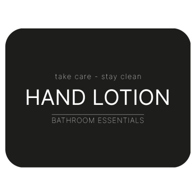 Adhesive Label - Hand Lotion - Matte Black in the group Bathroom Accessories / Show all bathroom accessories / Soap Bottle Holder & Soap at Beslag Online (10107-BO)
