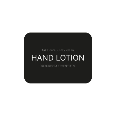 Adhesive Label - Hand Lotion - Matte Black in the group Bathroom Accessories / Show all bathroom accessories / Soap Bottle Holder & Soap at Beslag Online (10107-BO)