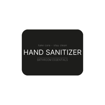 Adhesive Label - Hand Sanitizer - Matte Black in the group Bathroom Accessories / Show all bathroom accessories / Soap Bottle Holder & Soap at Beslag Online (10108-BO)