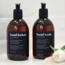 Adhesive Label Premium - Hand Wash - Matte Black