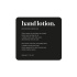 Adhesive Label Premium - Hand Lotion - Matte Black Adhesive Label Premium - Hand Lotion - Matte Black
