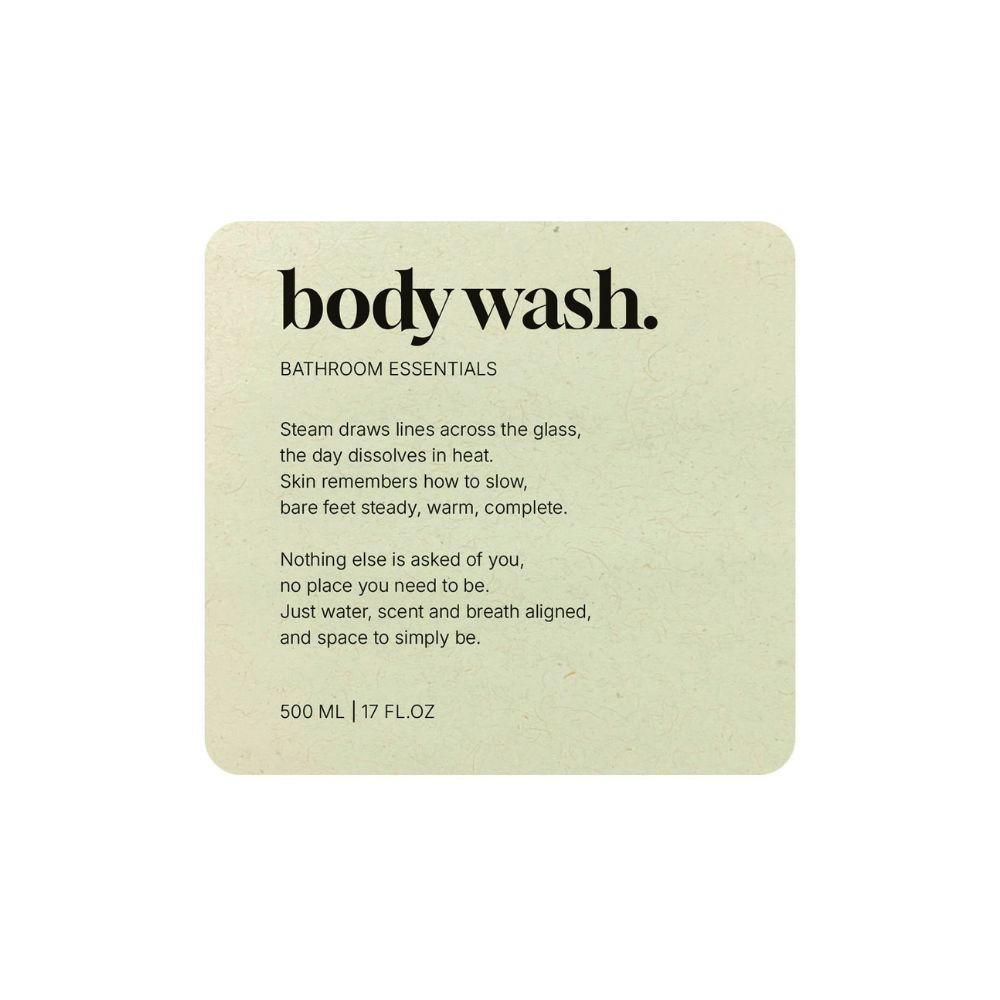 Adhesive Label Premium - Body Wash - Beige