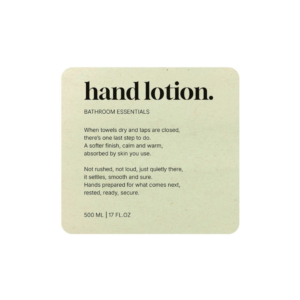 Adhesive Label Premium - Hand Lotion - Beige