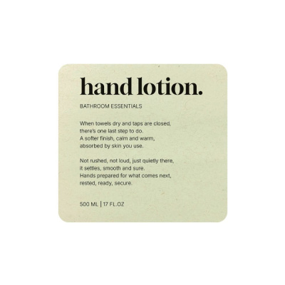 Adhesive Label Premium - Hand Lotion - Beige in the group Bathroom Accessories / Show all bathroom accessories / Soap Bottle Holder & Soap at Beslag Online (10193-BO)