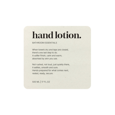 Adhesive Label Premium - Hand Lotion - Beige in the group Bathroom Accessories / Show all bathroom accessories / Soap Bottle Holder & Soap at Beslag Online (10193-BO)